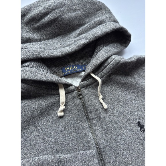 Polo Ralph Lauren Men's Classic Heavyweight Full Zip Hoodie Large Gray Pony - Picture 4 of 11